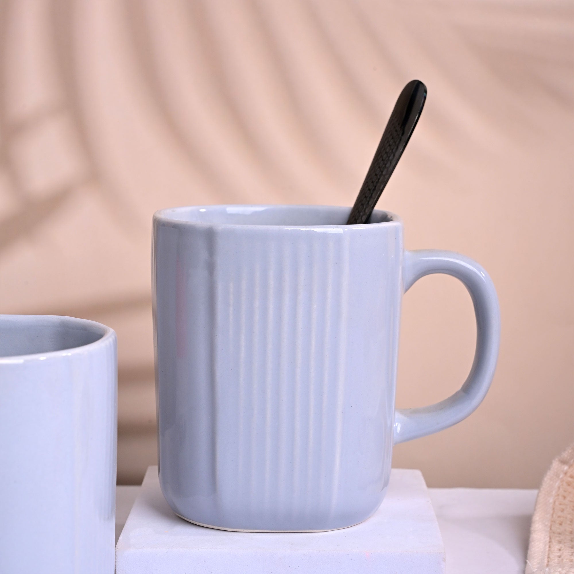 Serene Sky Blue Ceramic Coffee Mug