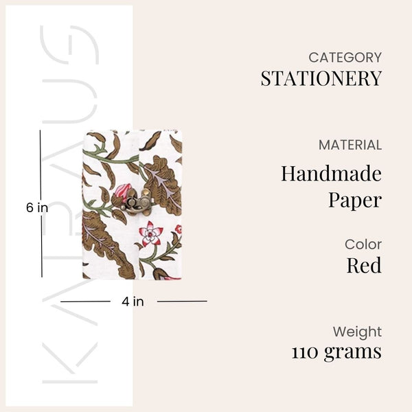 Chic Floral Diary with Lock (6x4inch)