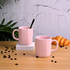 Light Pink Ceramic Coffee Mug Set of 2