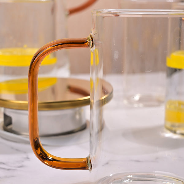 Elegant Glass Pitcher and Mug Set