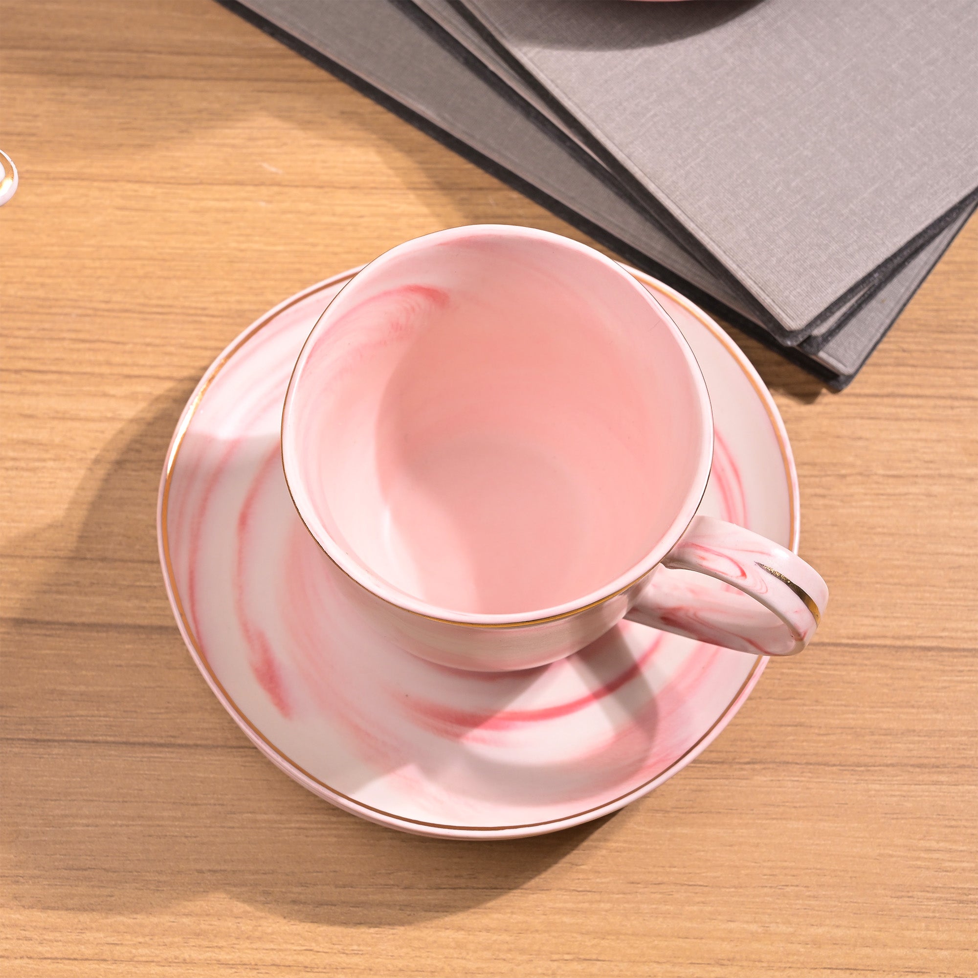 Faded Pink Tea Kettle Set Lifestyle View – Kairaus