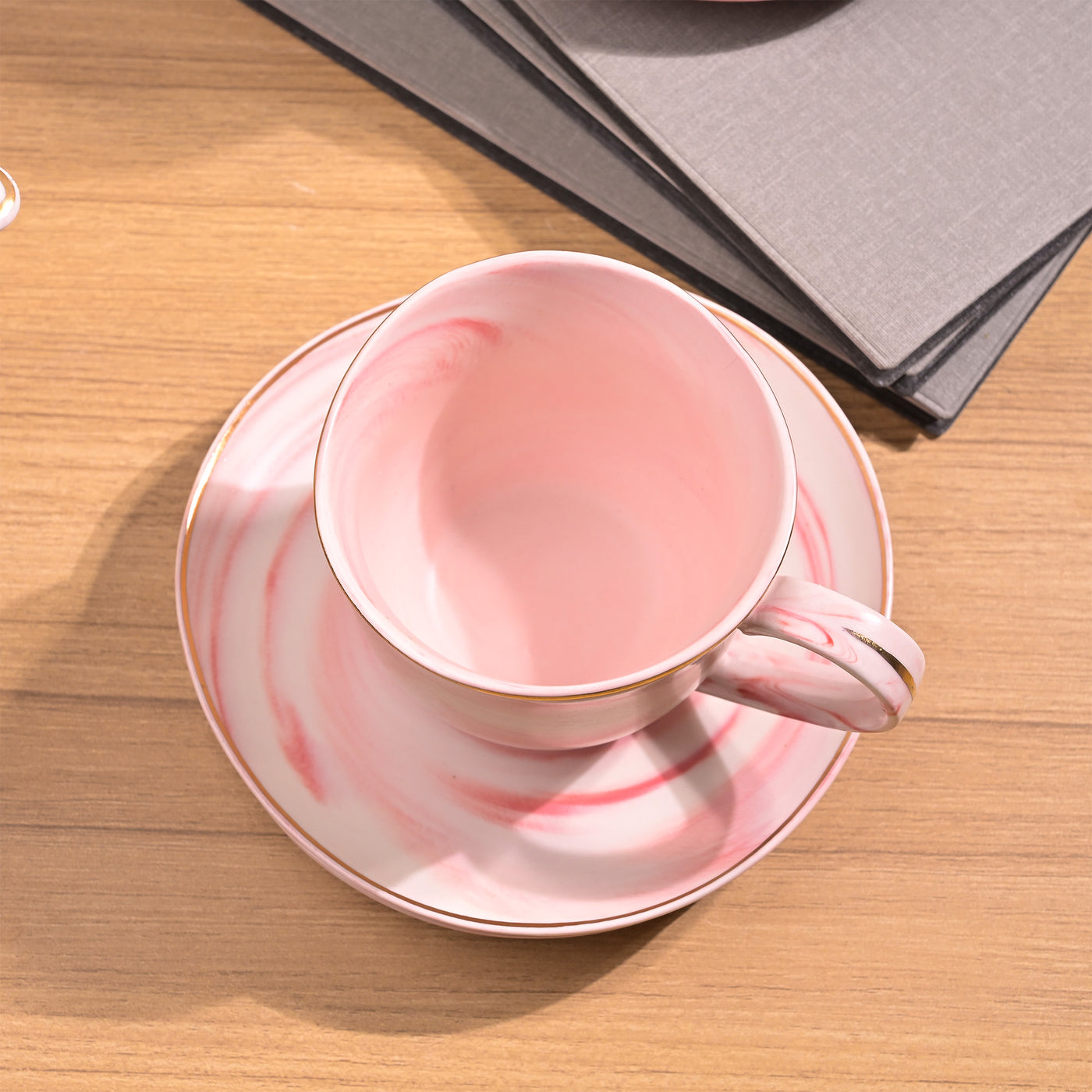 Faded Pink Tea Kettle Set Lifestyle View – Kairaus
