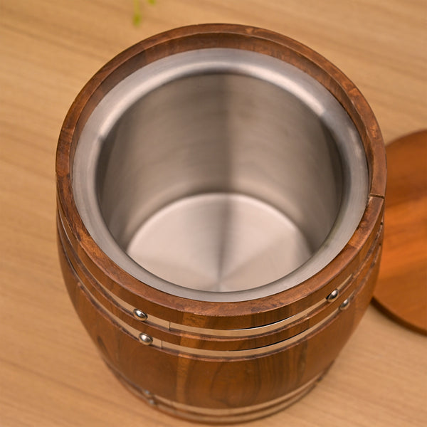 Rustic Wooden Ice Bucket