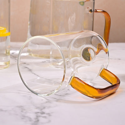 Elegant Glass Pitcher and Mug Set