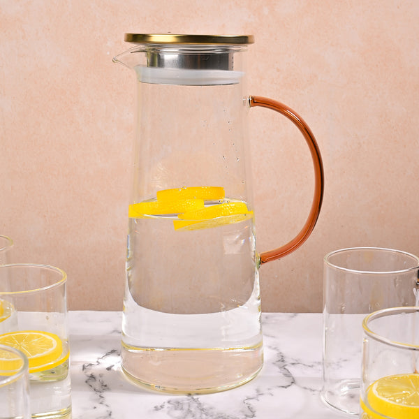 Elegant Glass Pitcher and Mug Set