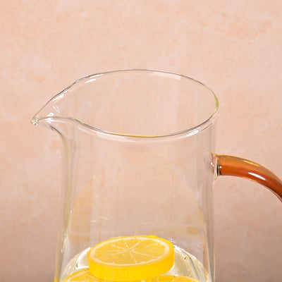 Elegant Glass Pitcher and Mug Set