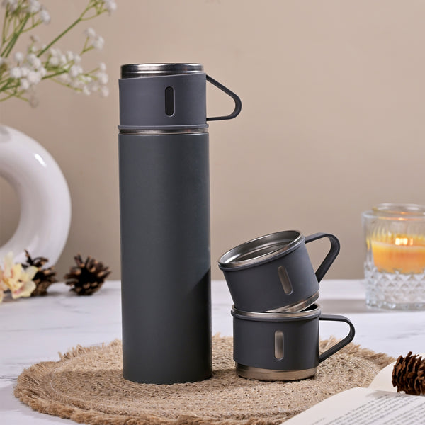 Double Wall Stainless Steel Vacuum Flask Set