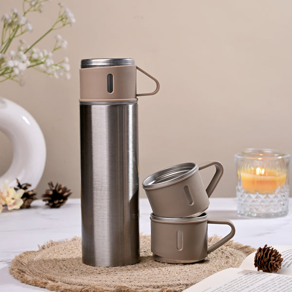 Elegant Stainless Steel Vacuum Flask Set