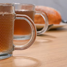 Textured Glass Tea Cup