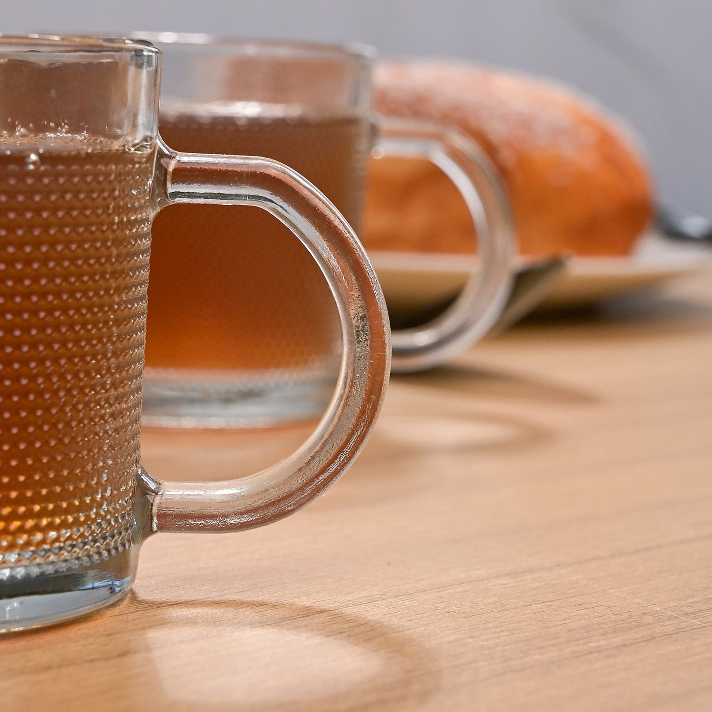 Textured Glass Tea Cup