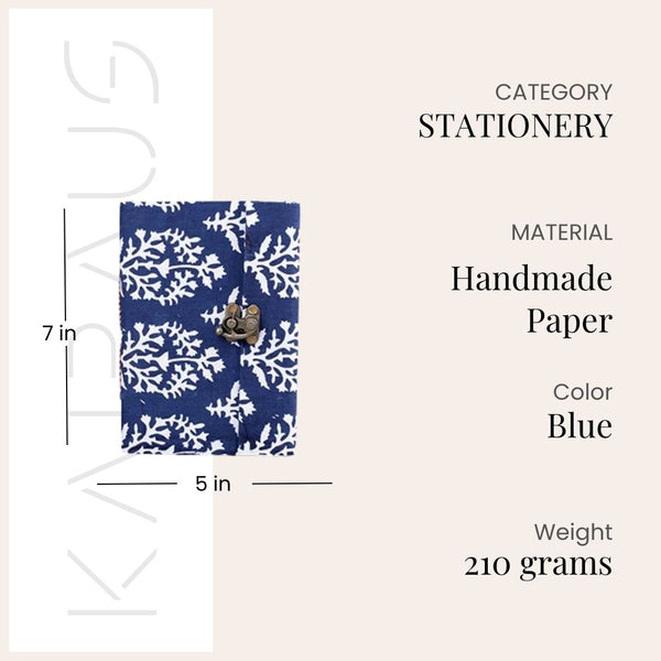 Dabu Print Diary with Lock (7x5inch)