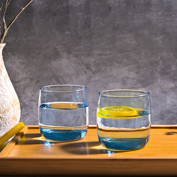 Blue Tinted Juice Glasses (Set of 2)