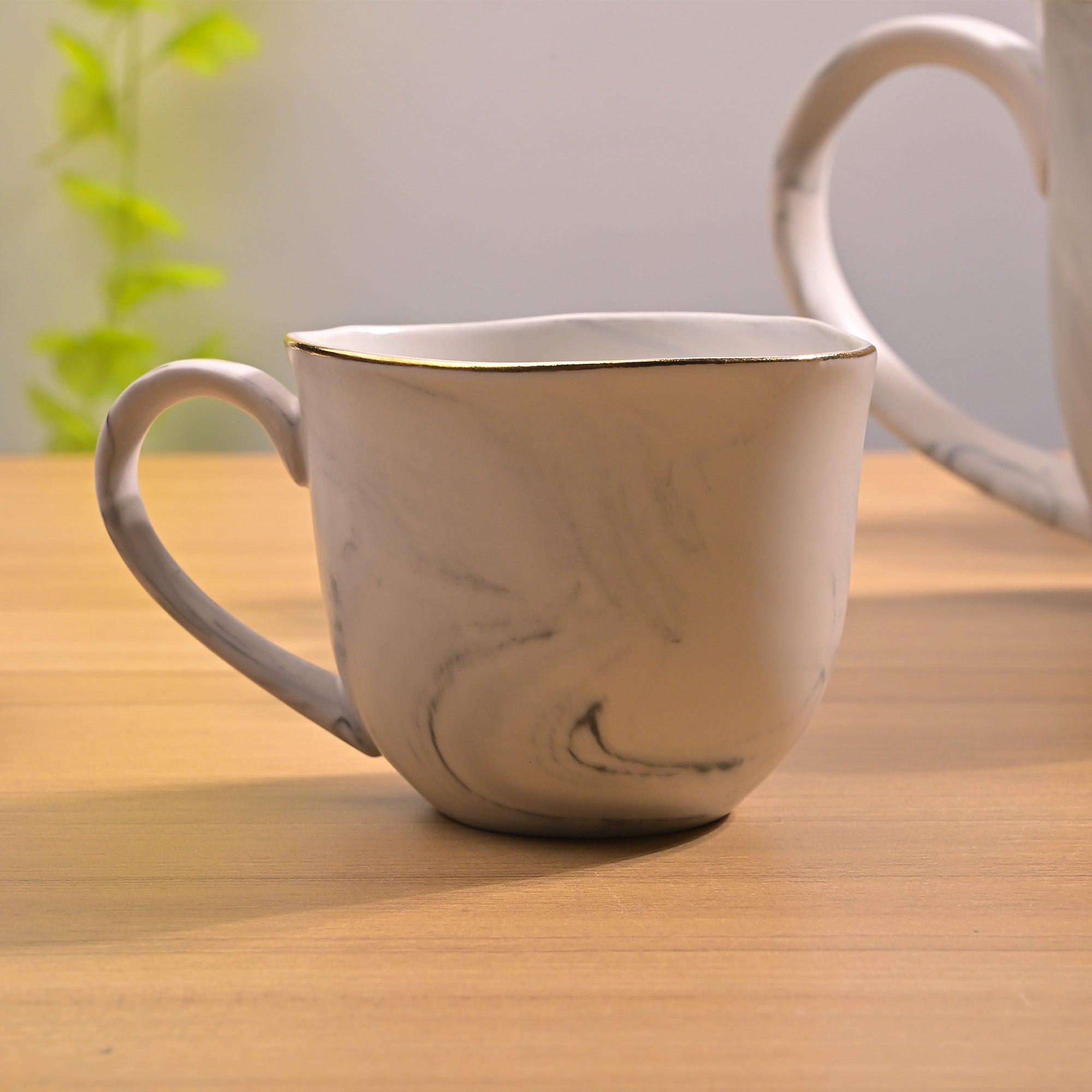 Cloud Grey Tea Kettle Set with Saucers – Kairaus