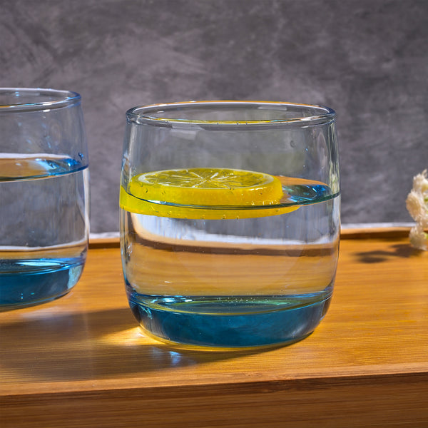 Blue Tinted Juice Glasses (Set of 2)