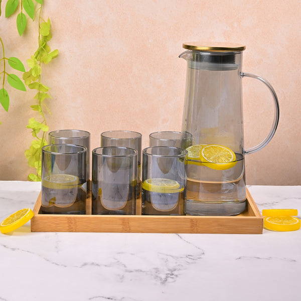 Classic Glass Carafe with Golden Lid
