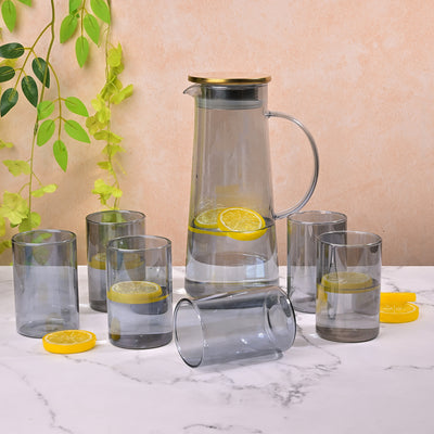 Classic Glass Carafe with Golden Lid