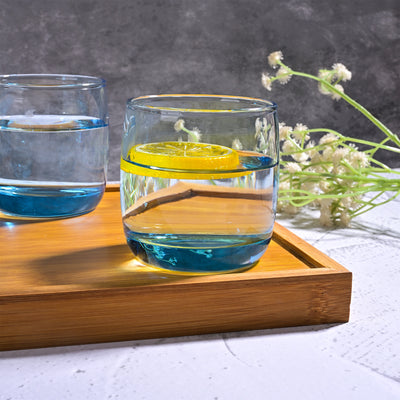 Blue Tinted Juice Glasses (Set of 2)