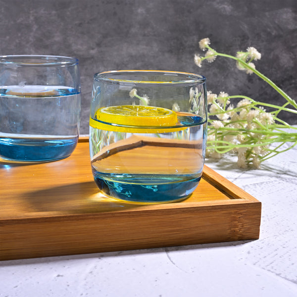 Blue Tinted Juice Glasses (Set of 2)
