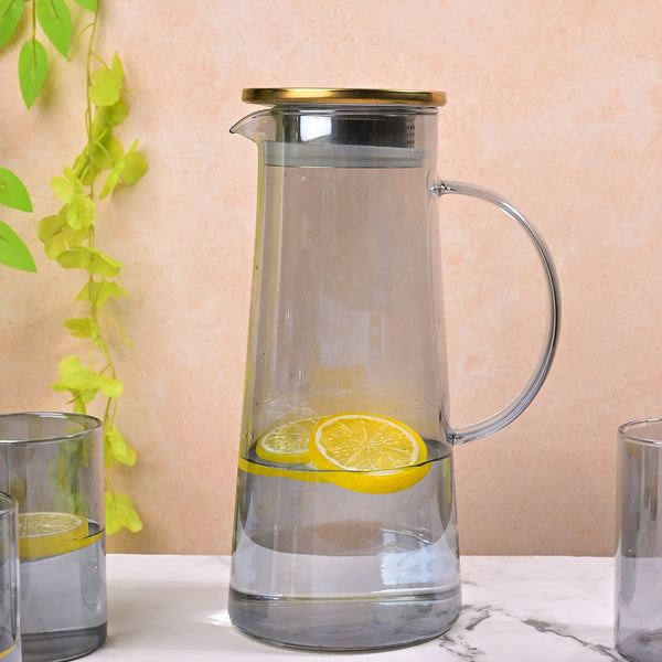 Classic Glass Carafe with Golden Lid