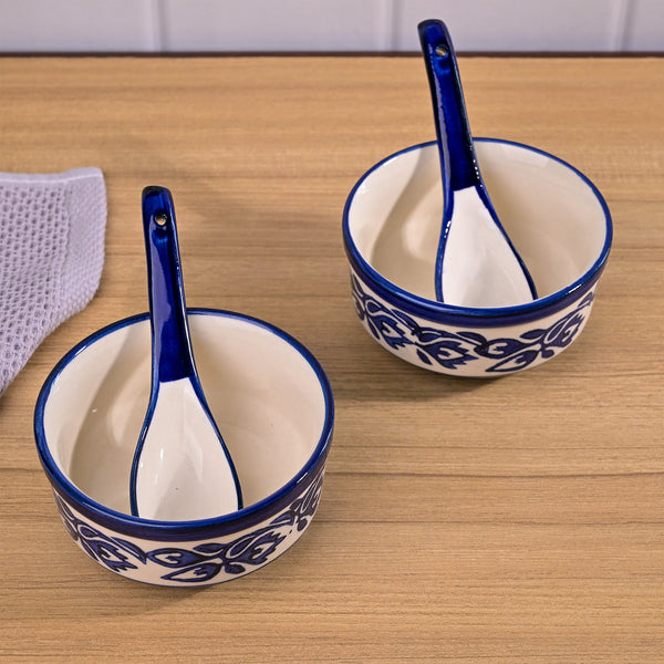 Floral Printed Porcelain Bowl (Set of 2)