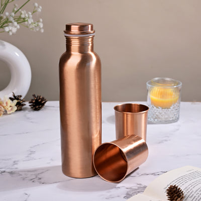 Luxury Copper Bottle with Glass Set