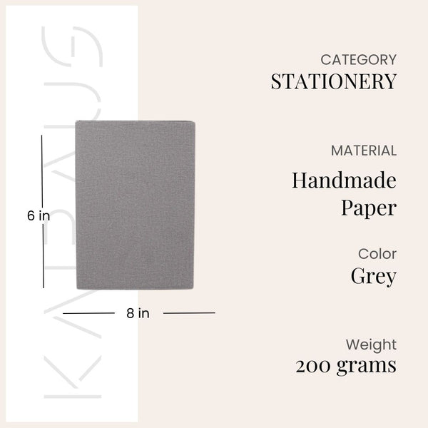 Grey Rexine Cover Diary (6x8inch)