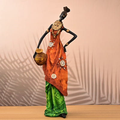 Golden Ethnic Woman Statue