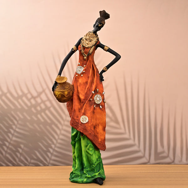 Golden Ethnic Woman Statue