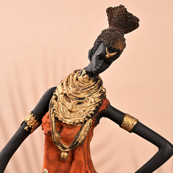 Golden Ethnic Woman Statue