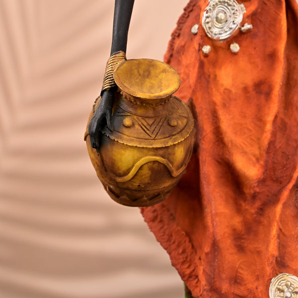 Golden Ethnic Woman Statue