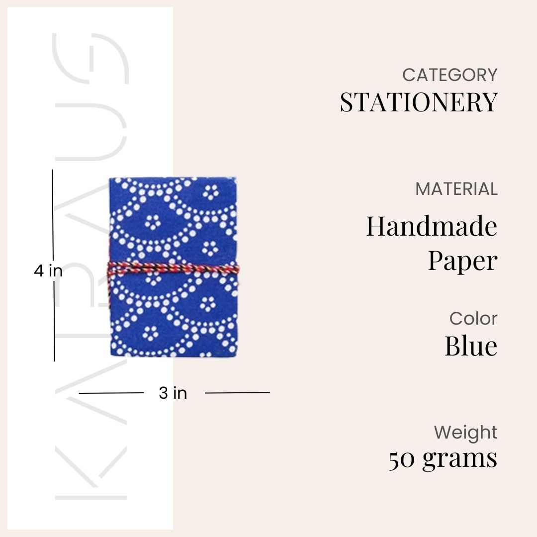 Handblock Fabric Covered Diary (4x3inch)