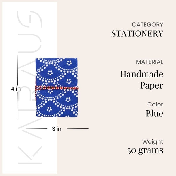 Handblock Fabric Covered Diary (4x3inch)