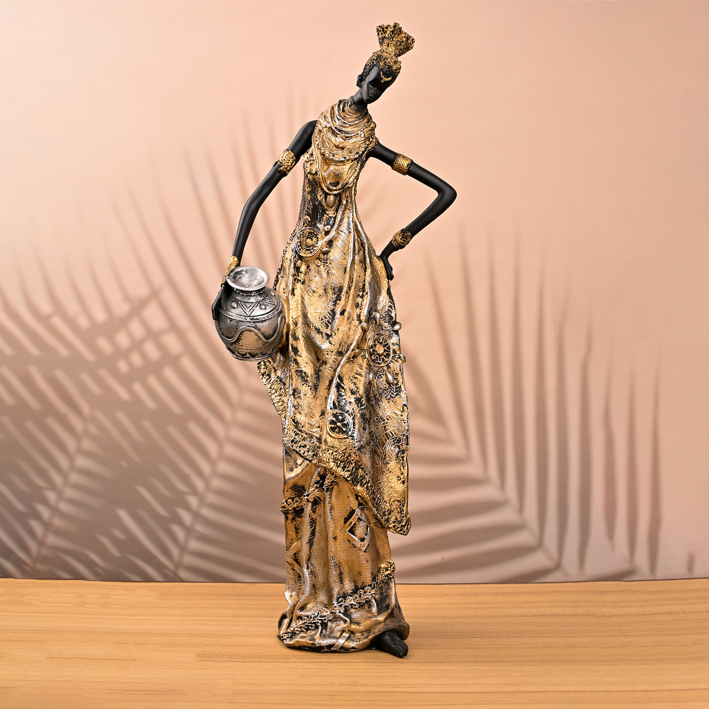 Antique African Tribal Woman Statue