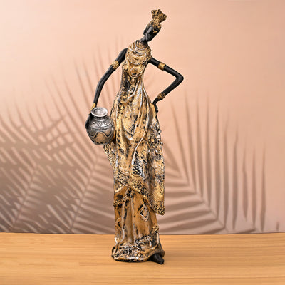 Antique African Tribal Woman Statue