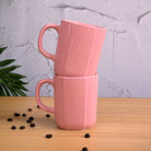 Pastel Pink Ceramic Coffee Mug Set of 2
