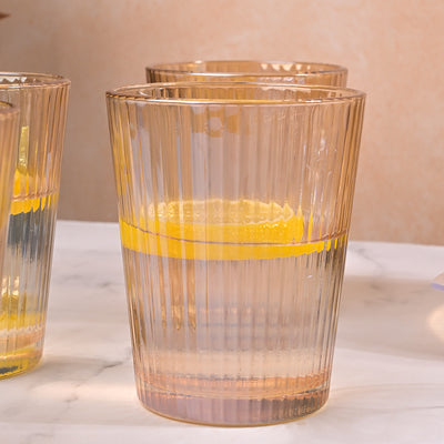 Amber-Tinted Glass Jug Set