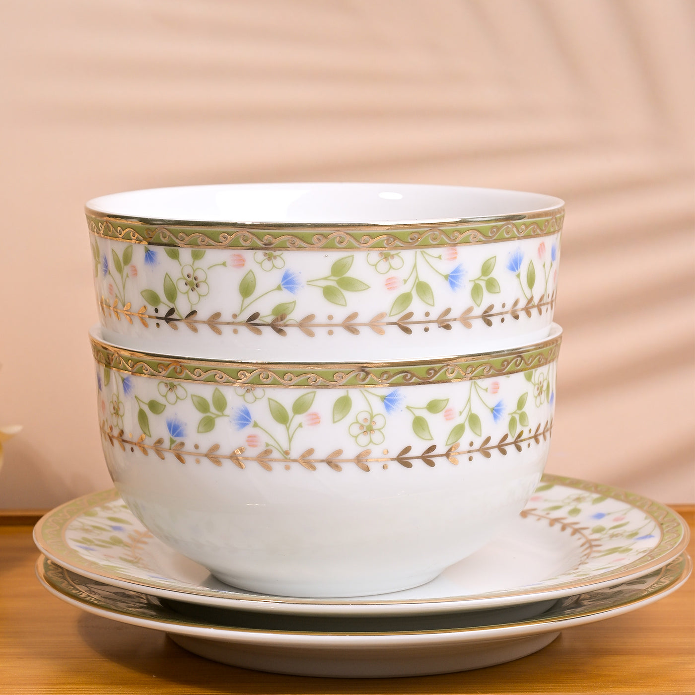 Elegant Porcelain Bowl and Spoon Sets