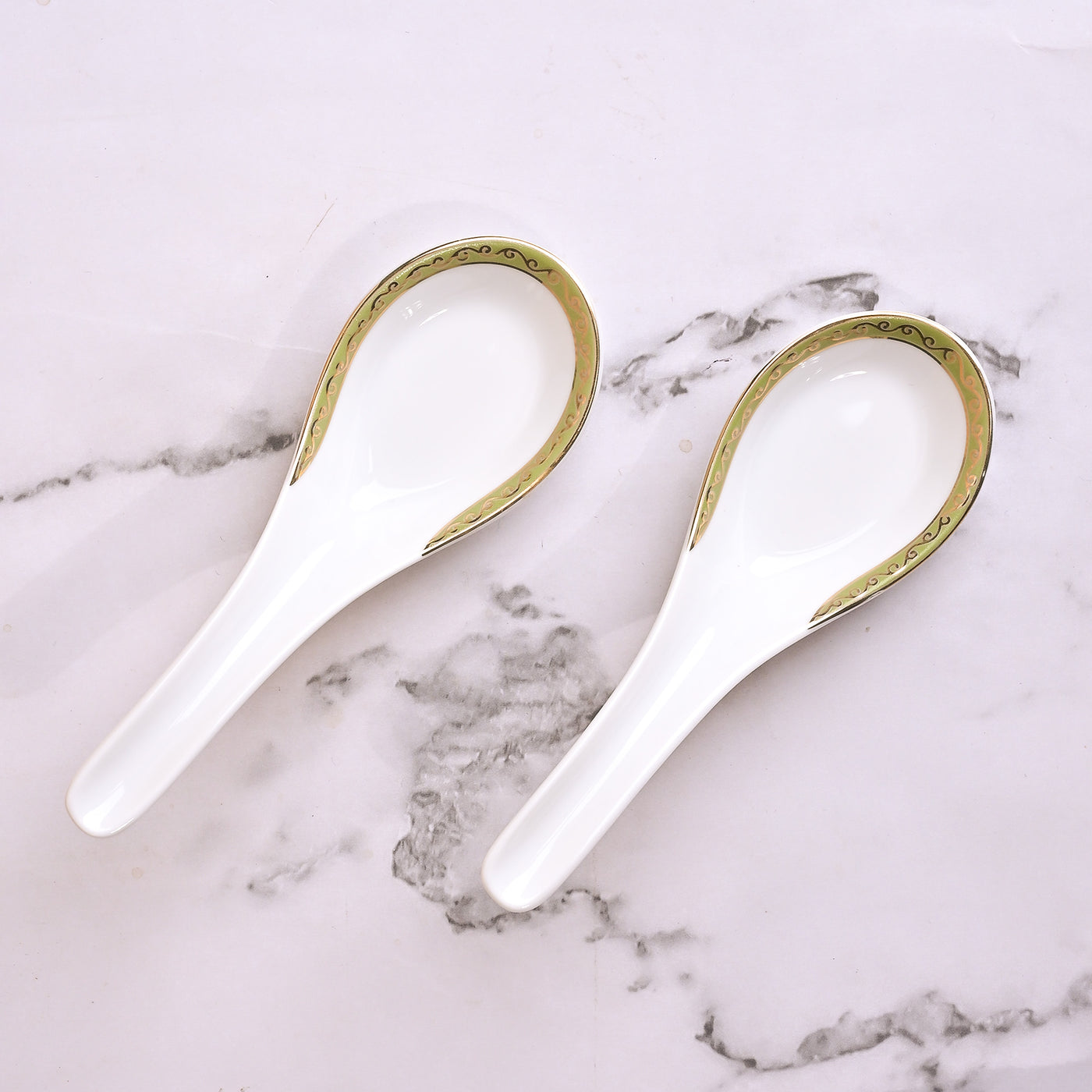 Elegant Porcelain Bowl and Spoon Sets