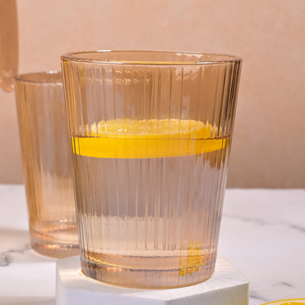 Amber-Tinted Glass Jug Set