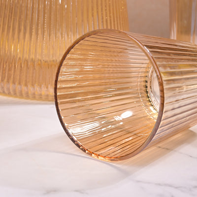 Amber-Tinted Glass Jug Set
