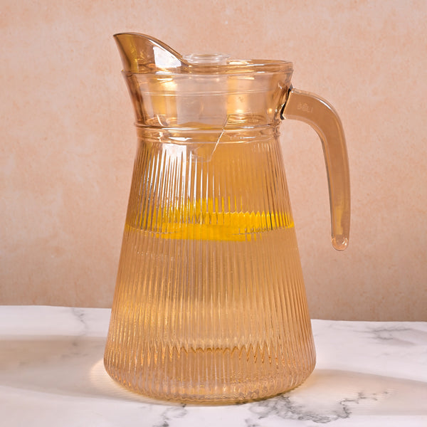 Amber-Tinted Glass Jug Set