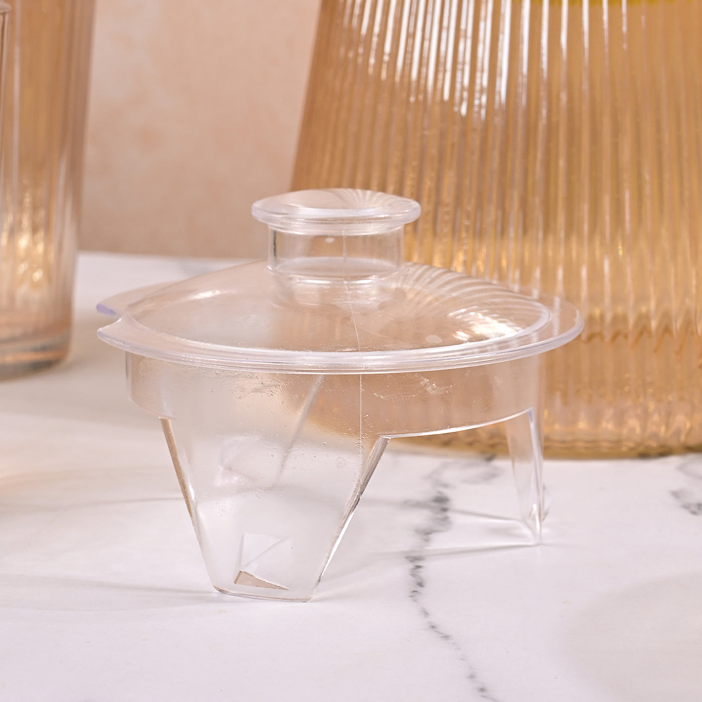 Amber-Tinted Glass Jug Set