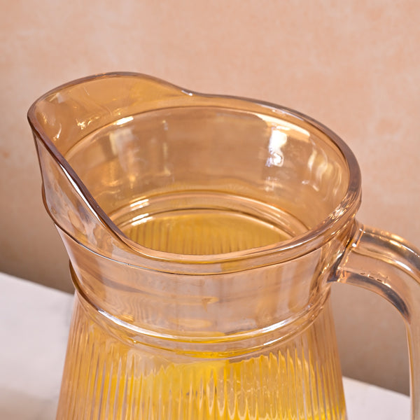 Amber-Tinted Glass Jug Set