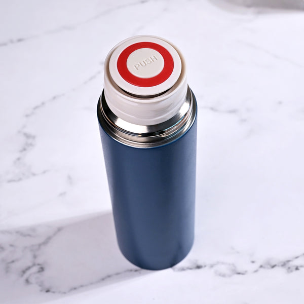 Premium Blue Stainless Steel Thermos Flask Set