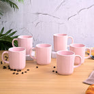 Light Pink Ceramic Coffee Mug Set of 6