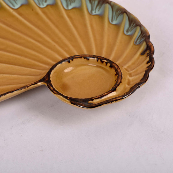 Brownish Yellow Shell Platter