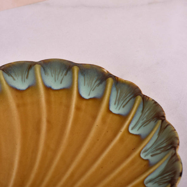 Brownish Yellow Shell Platter