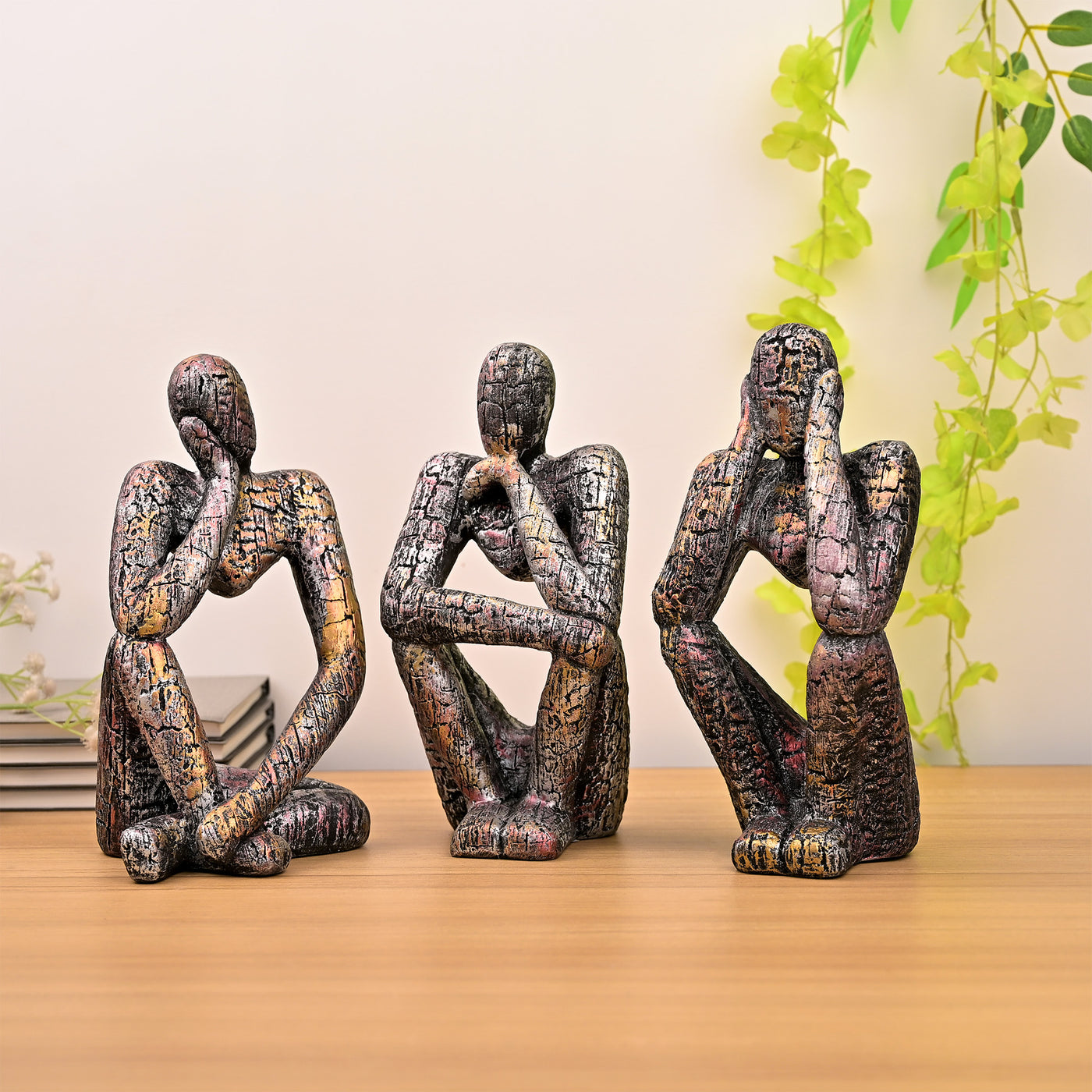Copper Thinking Trios Sculpture Set