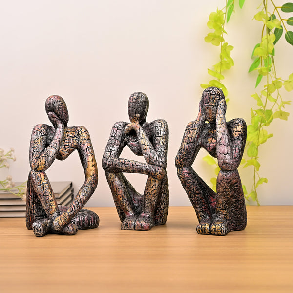 Copper Thinking Trios Sculpture Set
