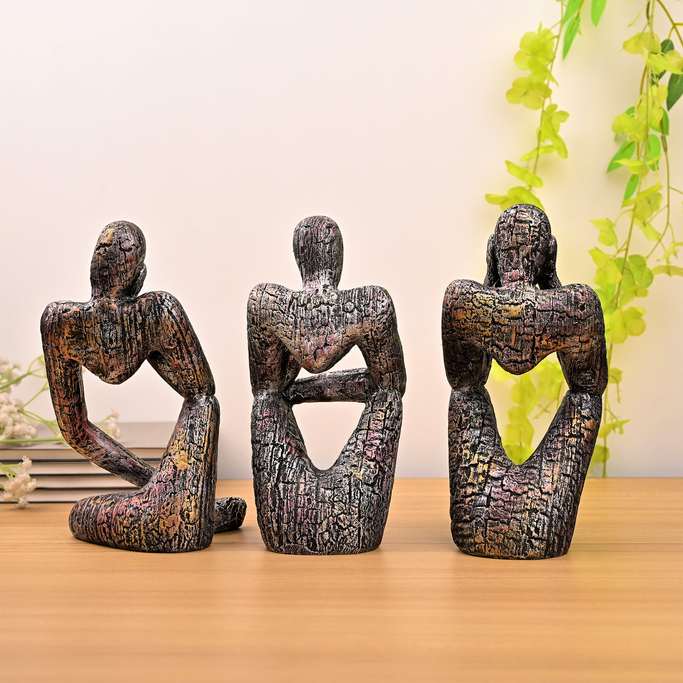 Copper Thinking Trios Sculpture Set
